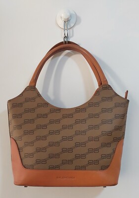 BALENCIAGA VINTAGE ブラウン トートバッグ Vintage BALENCIAGA handbag Monogram pattern Canvas Brown BB | eBay