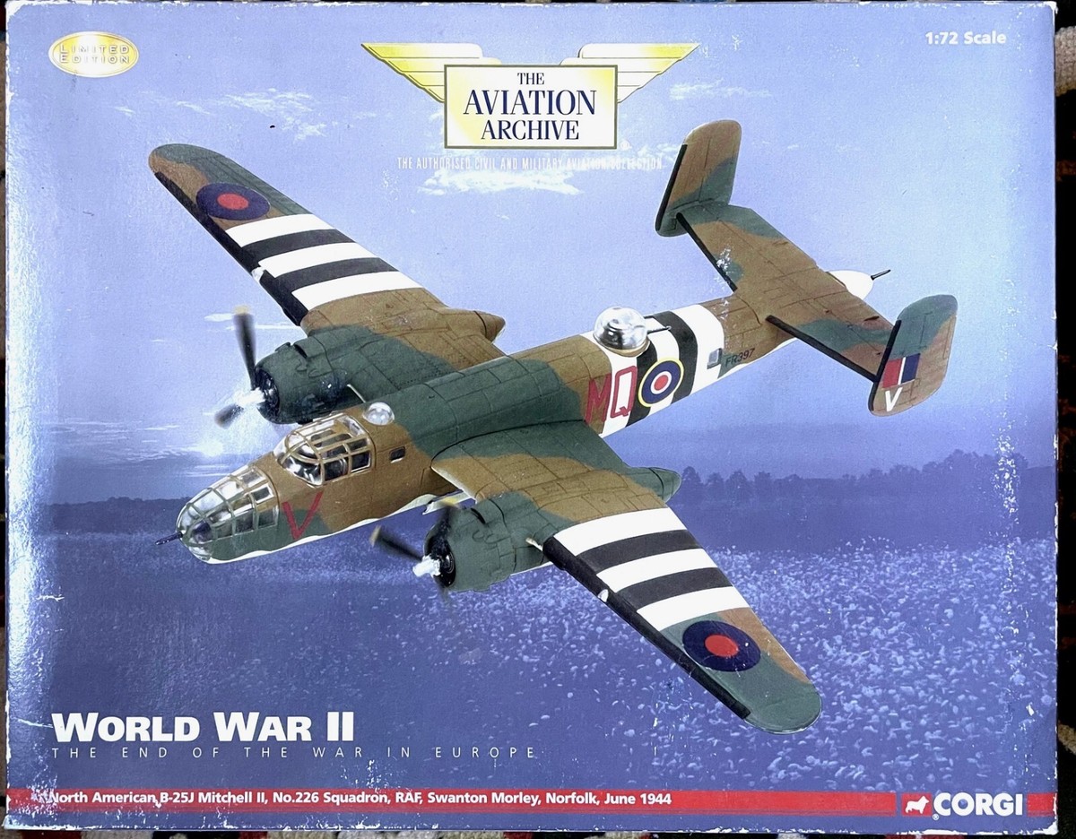 Maquette Avion B-25 Mitchell RAF 1944 - Corgi 1/72, édition Limitée, Neuve Dans Sa Boîte