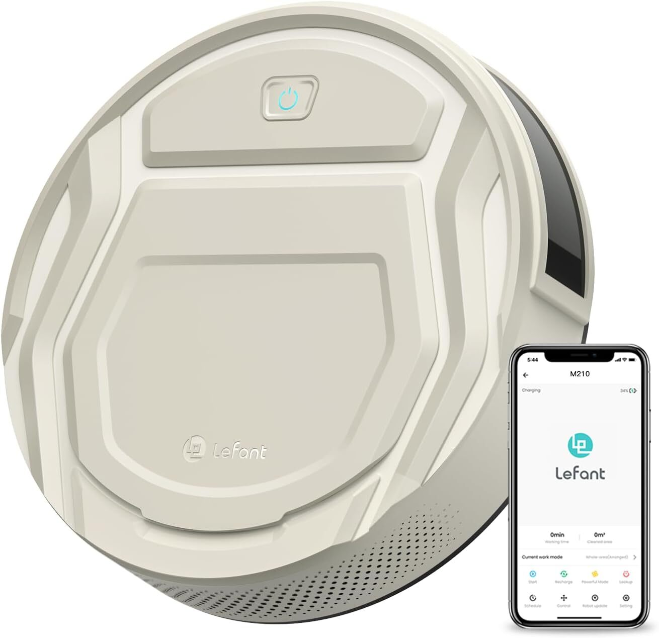 Lefant M210 Pro Robot Vacuum Cleaner, Tangle-Free 2200Pa Suction, Slim Quiet