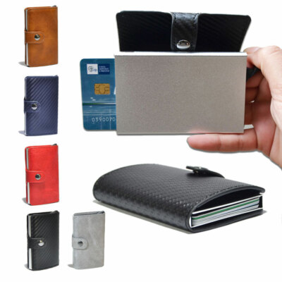Porta tessere carte di credito uomo donna portafoglio in pelle | eBay