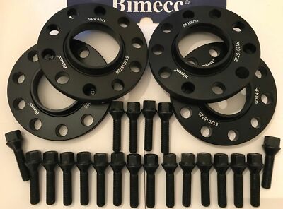 Alufelgen Spurverbreiterung 12mm + 15mm Audi r8 2011 schwarz Bimecc 5x112 57,1