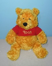16" Disney World Style Red Shirt Winnie the Pooh Bear Soft Stuffed Plush Lovey