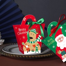 12 pezzi scatole di caramelle natalizie creative scatole regalo portatili (senza nastro, alce)