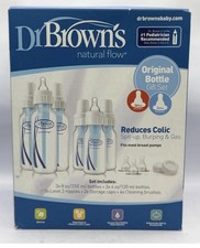 Dr. Brown's Natural Flow Original Bottle Set, Anti-Colic Standard Clear BPA-Free