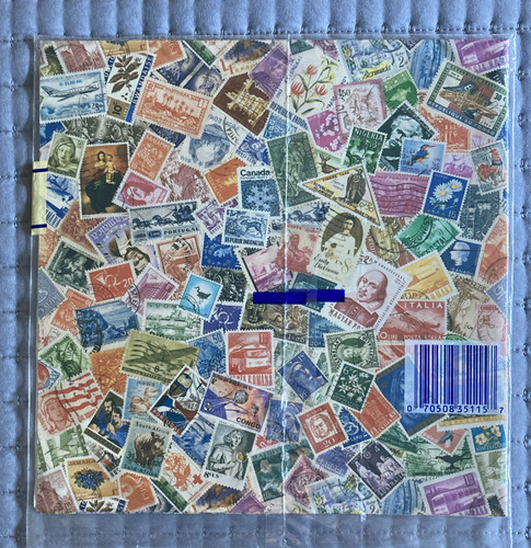 Vintage Collector Stamps Gift Wrapping Paper 2 Sheets: 8.3sq Factory Sealed Wrap - Picture 1 of 3