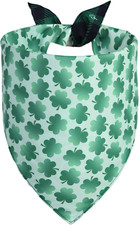 St. Patrick's Day Dog Bandana Large 1PCS, Green Scarf for Boy and Girl, Durable