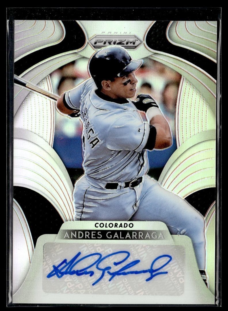 2019 PRIZM SILVER AUTO ANDRES GALARRAGA TIGERS