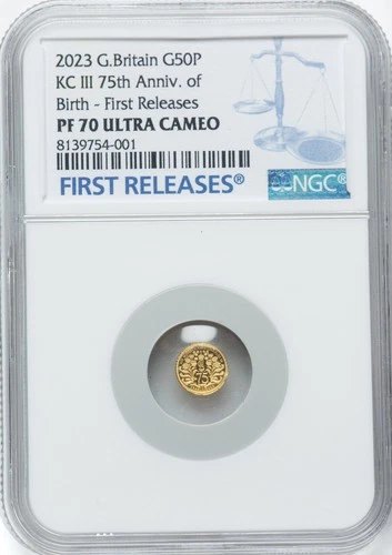 GREAT BRITAIN 2023 GOLD 50 PENCE COMMEMORATIVE COIN KM#2446 NGC PF70 ULTRA CAMEO