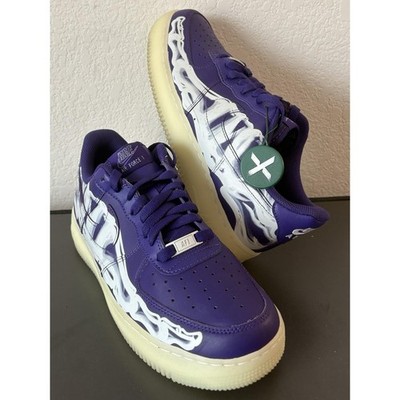 Nike Air Force 1 Low '07 QS Skeleton Court Purple Mens Sneakers Size 9.5