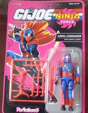 GI JOE SUPER7 REACTION NINJA FORCE COBRA COMMANDER O-RING FIGURE MOC