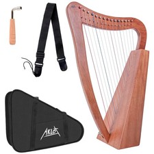 15-String Mahogany Harp 22" Height  Bag  Strap