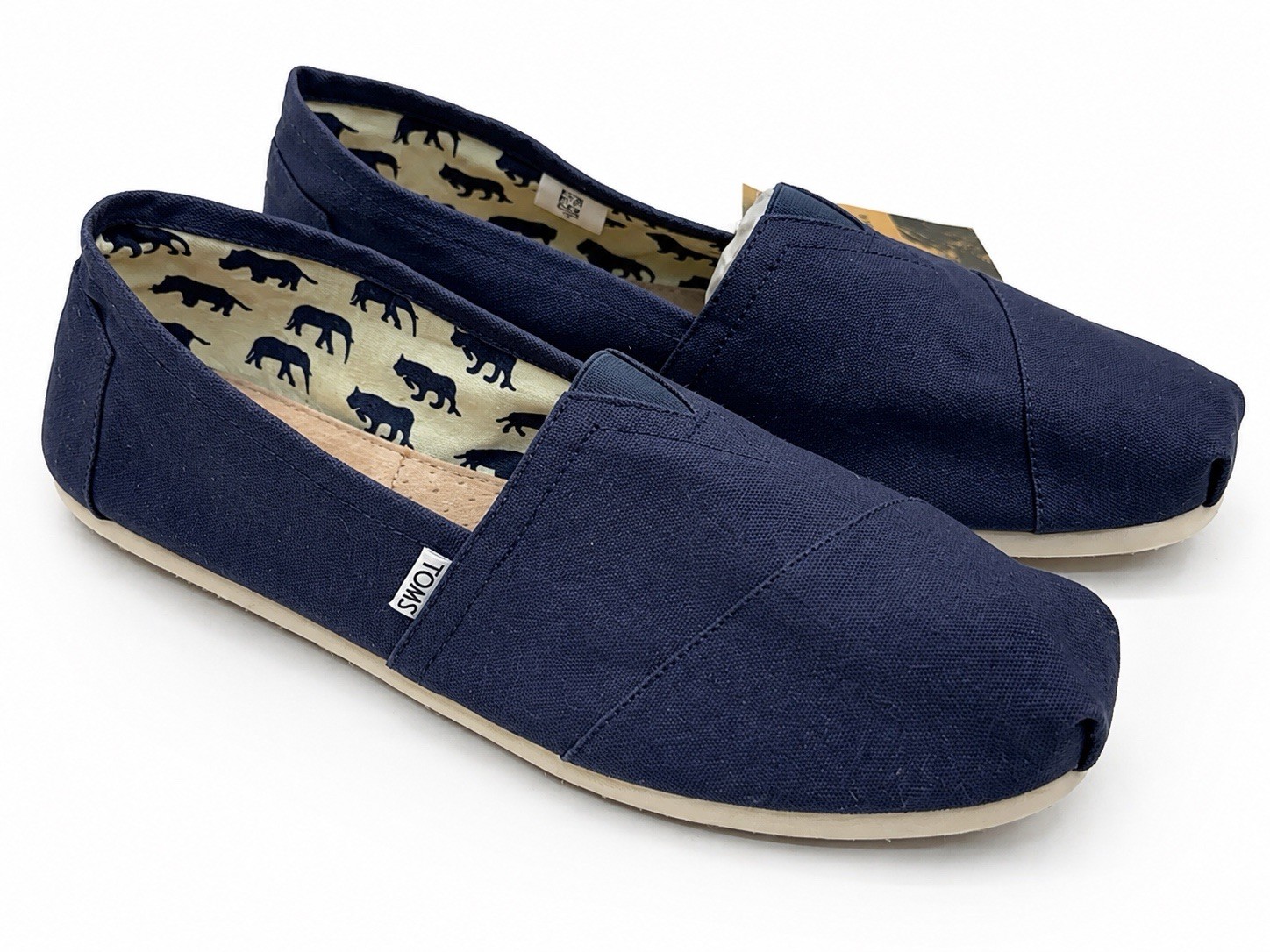 TOMS Venice Collection Alpargata Slip On Shoes Navy Blue Mens 14 NWT