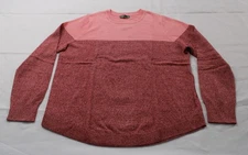 Style & Co. Women's Crewneck Colorblock Sweater EJ3 Nova Marl Pink Medium NWT