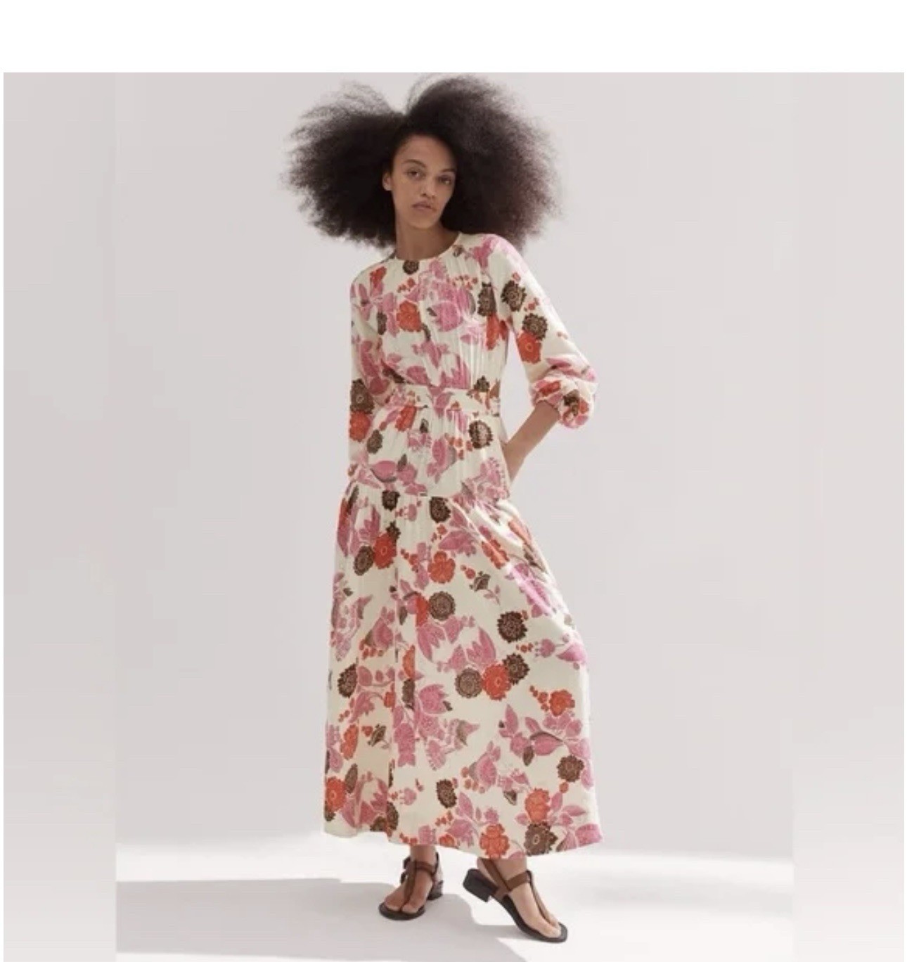 Me+Em cheesecloth Bali print maxi dress size 6 US (UK 10)