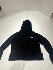 Reebok Women s Black Fleece Pullover Hoodie Logo Pockets XS