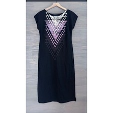 Tonle Midi Dress Size Small Sustainable Recycled Materials Triangle Geometric