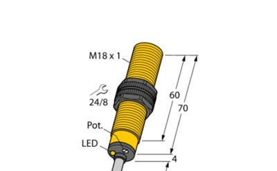 2503008 Turck Sensors Sensor, Capacitive
