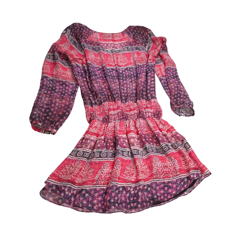 Rory Beca 迷你衬衫连衣裙弹性磨砂腰女式 M 码丝绸混纺  — 第 2/4 张图片