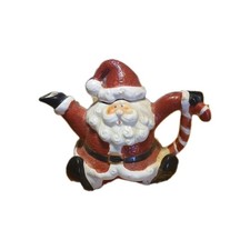 VINTAGE Omnibus OCI Malowany ŚW. Mikołaj Ceramiczny czajniczek BOŻE NARODZENIE Świąteczny dzbanek do herbaty