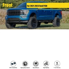 With 6 Sensor Holes Steel Front Bumper Face Bar Black For 2021-2023 Ford F-150