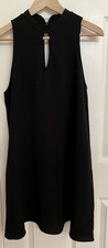 Everly Little Black Dress Sz M Keyhole Sleeveless Classic Minimalist Capsule