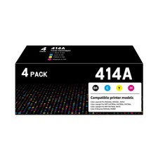 414A Toner Cartridges 4 Pack with Chip Replacement for HP 414A Toner 414X W2...