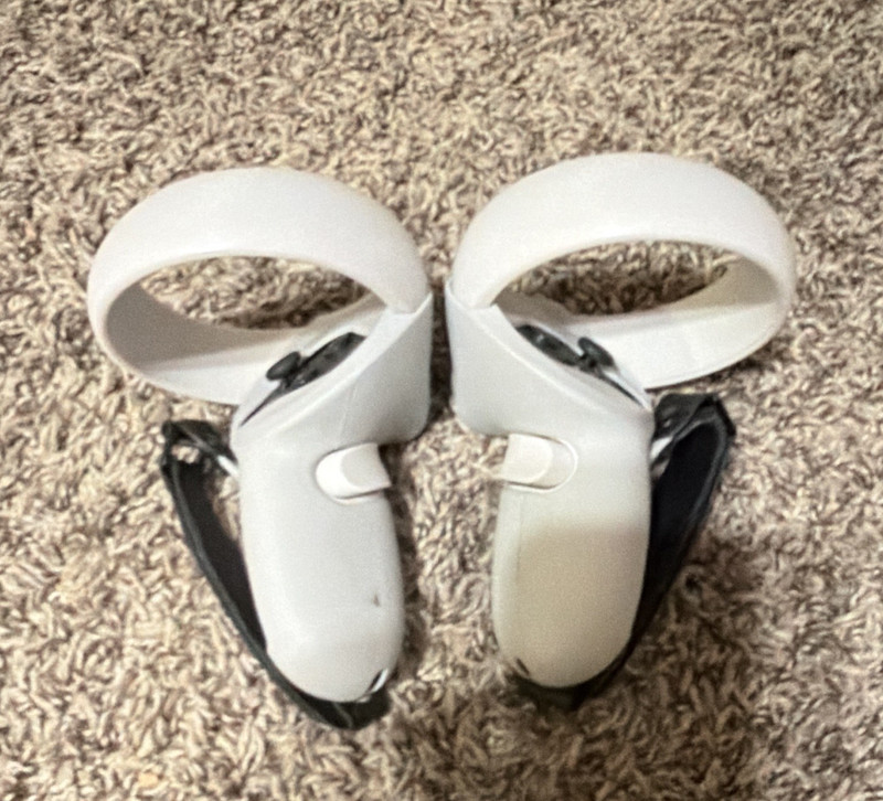 Meta Quest 2 Touch Controllers Pair Left/Right White/Black for VR Headset