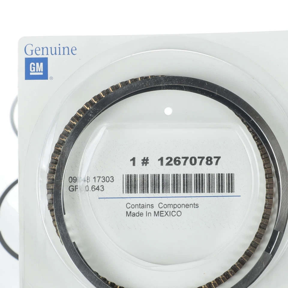 OEM NUEVO 99-17 Buick Chevrolet GMC Hummer Pontiac Motor Pistón Anillo Kit 12670787 Foto 3 de 3