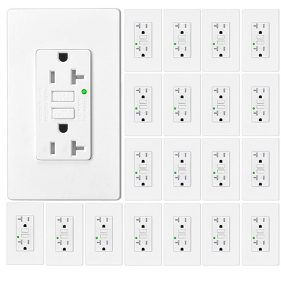 #ad Safe Outlet GFCI 20 AMP Duplex Receptacles Electric Supplies ETL Non TR 20 Pack $155.95