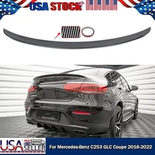 Carbon Look For Benz GLC Coupe C253 2016-2022 Rear Trunk Spoiler Lip Roof Wing