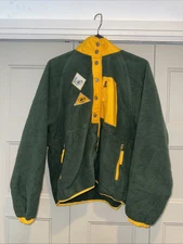 NWT Green Bay Packers Jacket Women’s XL NFL Fleece Zip Team Apparel TOP BUTTON
