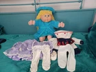 LOT Toys R Us TRU Cabbage Patch Kid Doll Blonde GUC Girl Outfits and Accessories