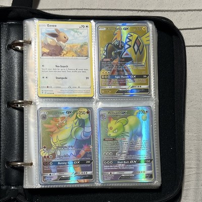 Pokemon cards album book includes cards of all types with clear card holders