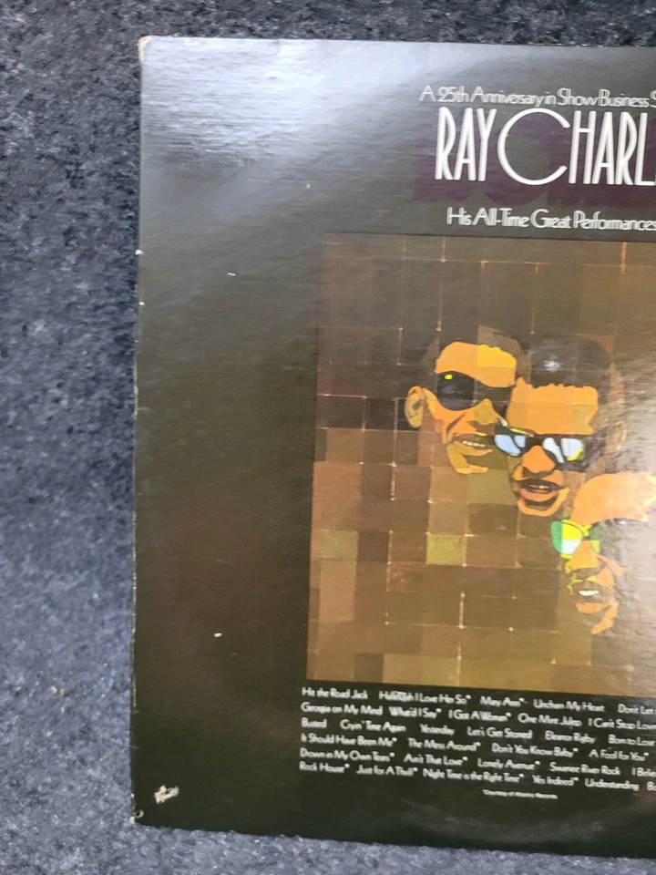 Vintage Ray Charles Vinyl 2 LP Set 25th Anniversary Hits Soul R&B ABC Records Foto 3 de 4