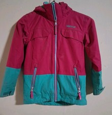 Marmot Girl's Youth Size XS Rain Jacket Purple/green