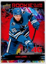 2025-26 Upper Deck #RC-12 Cam Lund 2025-26 Rookie Commemorative Class Red