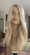 SILK TOP TOPPER 100% HUMAN RUSSIAN HAIR COOL BLONDE DIMENSIONS 18” LONG 8”x8”