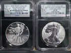 2013 W Silver Eagle 2-Coin Set NGC PF70/SP70 ER Black Label RARE