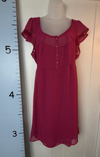 ✨ Old Navy Red Raspberry Short Dress Large Romantic Barbiecore❤️