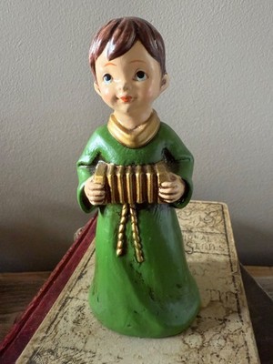 Vintage 60s Japan Christmas Musical Angel Boy Figurine playing Accordian
