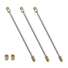 3PCS 3/16" Brake Line Kit with Fittings, 10" Long Stainless Steel Brake 10 Inch