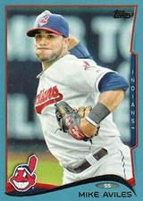 2014 Topps Wal-Mart Blue Border #76 Mike Aviles Cleveland Indians