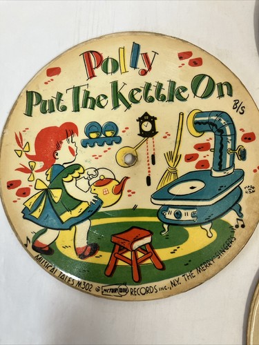 Vintage Kinder BILDSCHALLPLATTEN 4er Set fairer Zustand. Hatte seit der Kindheit.1949 - Bild 6 von 15