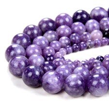 Natural Violet Purple Lepidolite Gemstone Round 4MM 6MM 8MM 10MM Beads A298