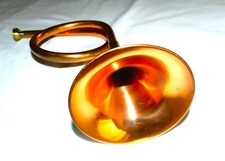 Vintage Circular Brass Fox Hunting Horn Equestrian Trumpet Decorative Art Xmas