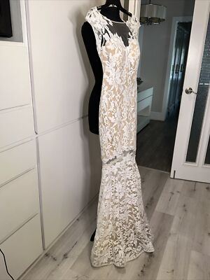slim fit dress slacks Cotton Blend Lace Flared White Midi Skirt