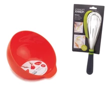 Joseph Joseph All in One Microwave Omelet Maker Set, Kitchen Mixing Bowl Whisk