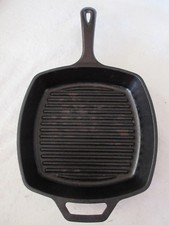 LODGE Griddle Large Square Cast Iron Grill Pan Handle Skillet SGP USA