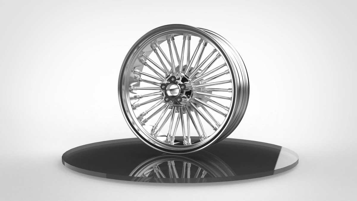 F.A.T. POLYCROP カーキ　SKINNY Fat Spoke Rear Wheel 18x5.5 ABS Cush for Harley Touring