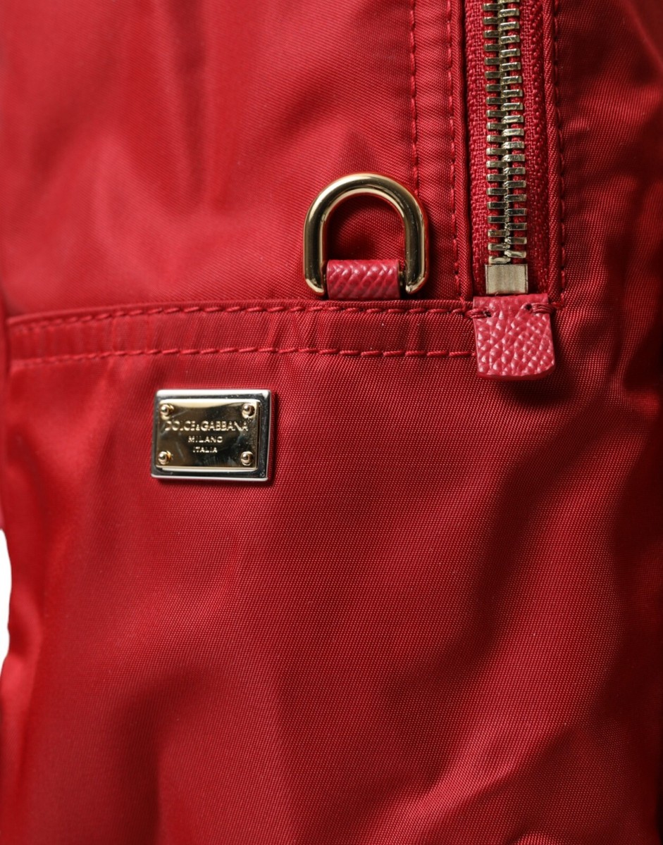 DOLCE & GABBANA Bag VULCANO Red Nylon #DGFAMILY Embellished